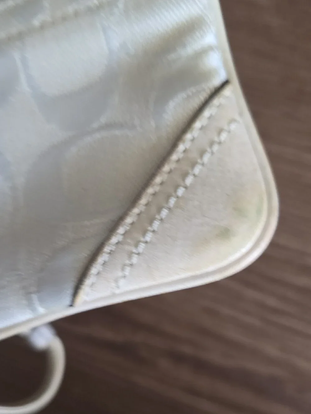 Coach Cream Signature Wristlet Clutch